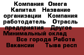 Компания «Омега Капитал › Название организации ­ Компания-работодатель › Отрасль предприятия ­ Другое › Минимальный оклад ­ 40 000 - Все города Работа » Вакансии   . Тыва респ.